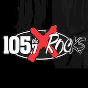 105.7 The X Rocks logo